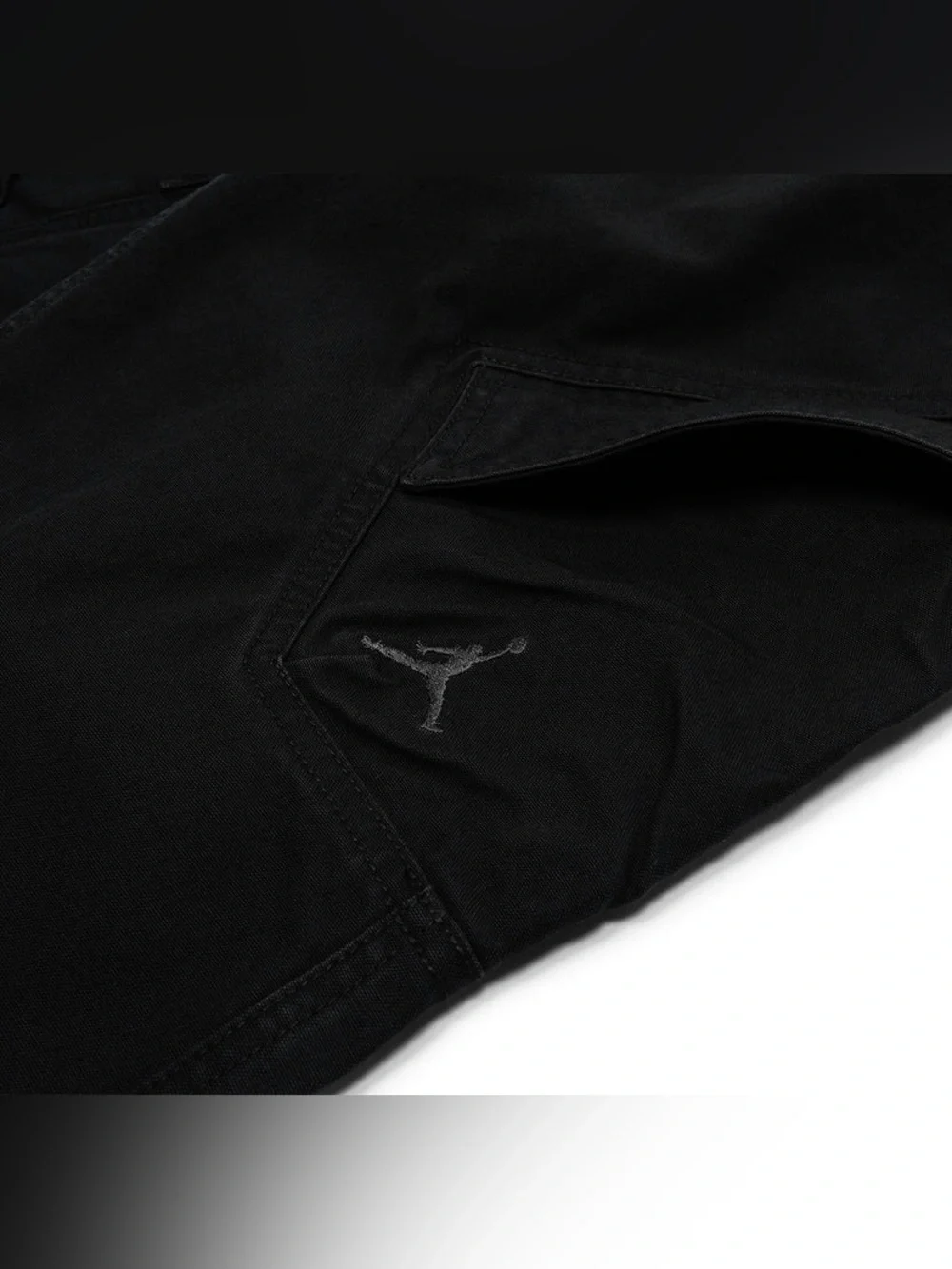 Jordan Black Cargo Pants with Subtle JumpMan logo FV7255-010 Men’s size M NEW